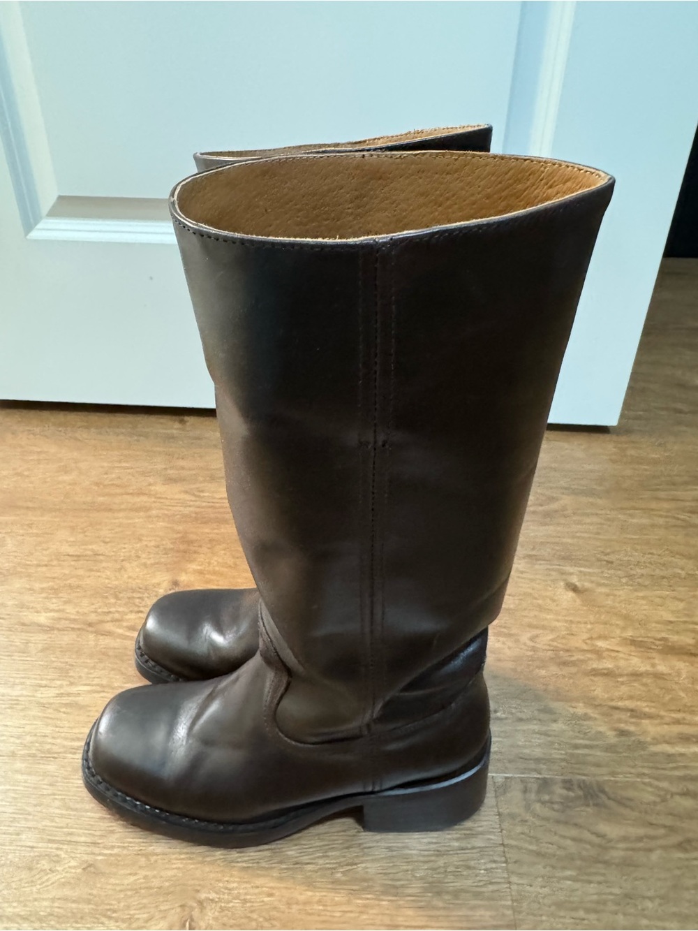 Frye Campus 14L Tall Leather Boots - Bourbon - Picture 2 of 7